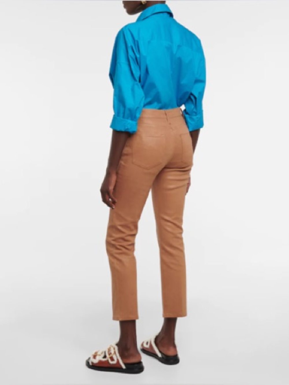 Frame Le High brown latte straight jeans 24 warm earthy‎ minimalism neutral - Picture 3 of 14